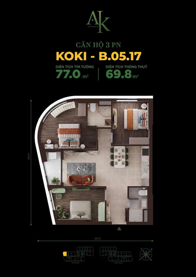 Cập nhật tiến độ A&K Tower đã lên tới tầng 12, đang giữ chỗ dợt mới: 1 tỷ 690/ căn (chưa