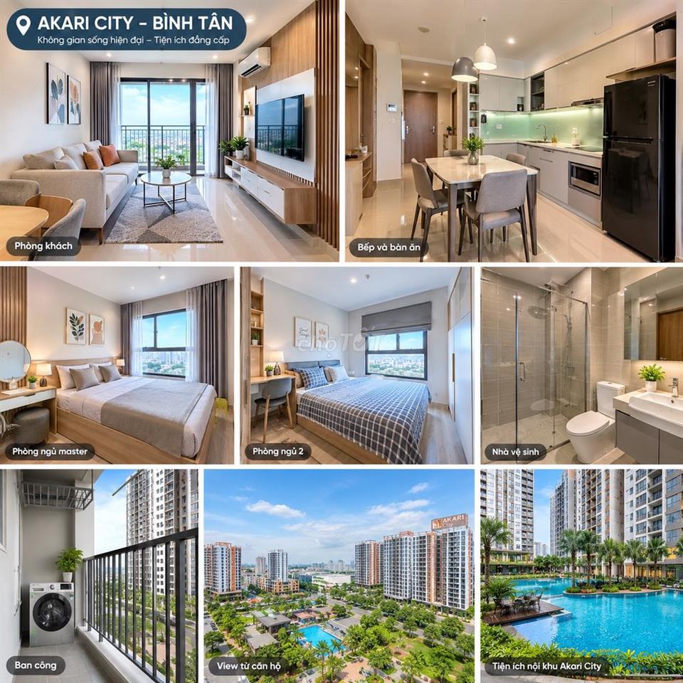 🏡 CHO THUÊ CĂN HỘ AKARI CITY – 2PN, FULL NỘI THẤT, 