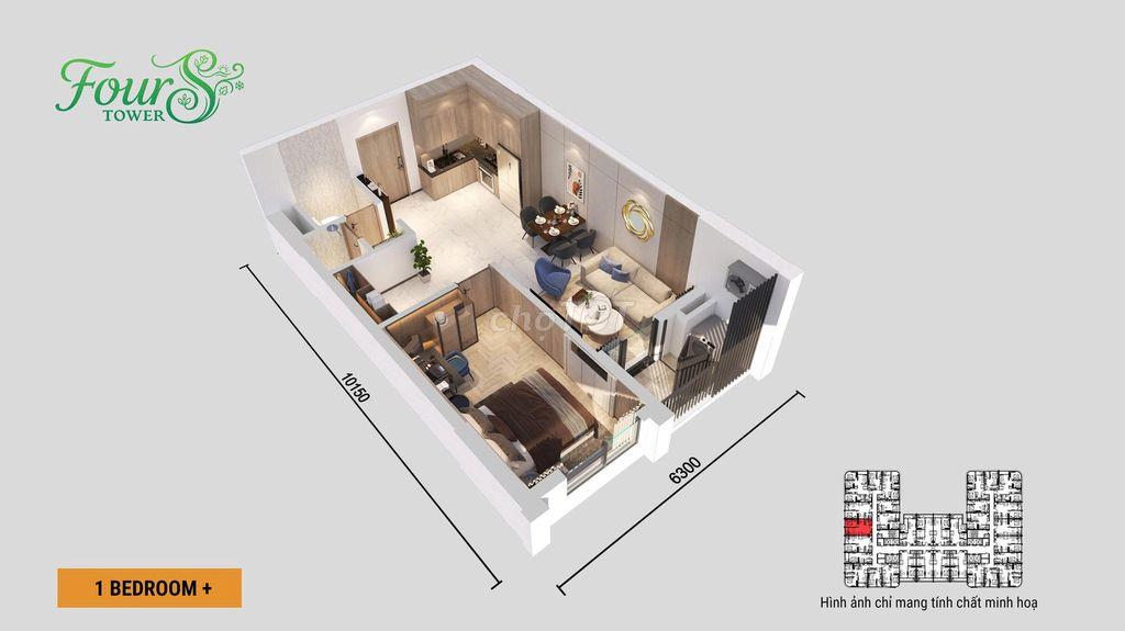 Em đang có căn 2 phòng ngủ có sân vườn giá 2,6 tỷ giá full HĐ