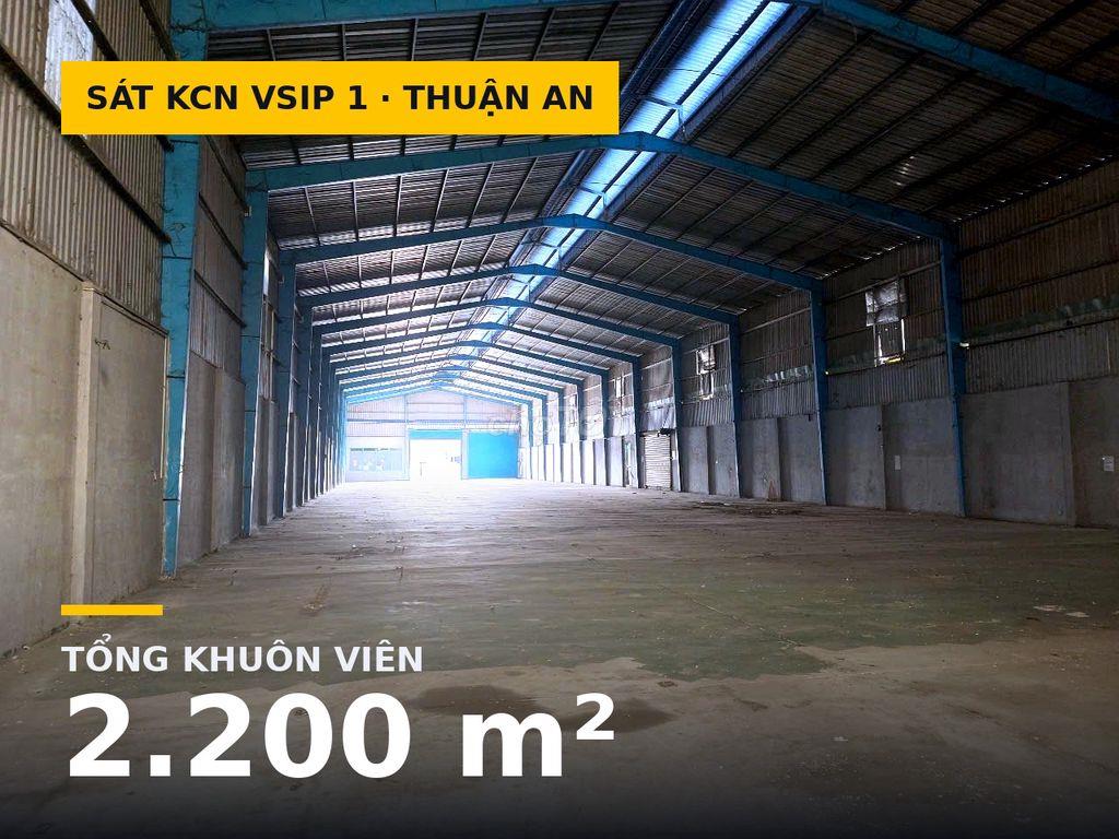 Xưởng 1.800m² sát KCN VSIP 1, xe container vào tận nơi 