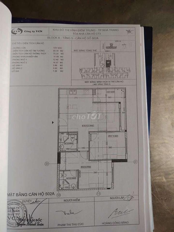 Nhà Trang CT3 Vĩnh Điềm Trung, views biển, sử dụng thêm 35m2 ban công.