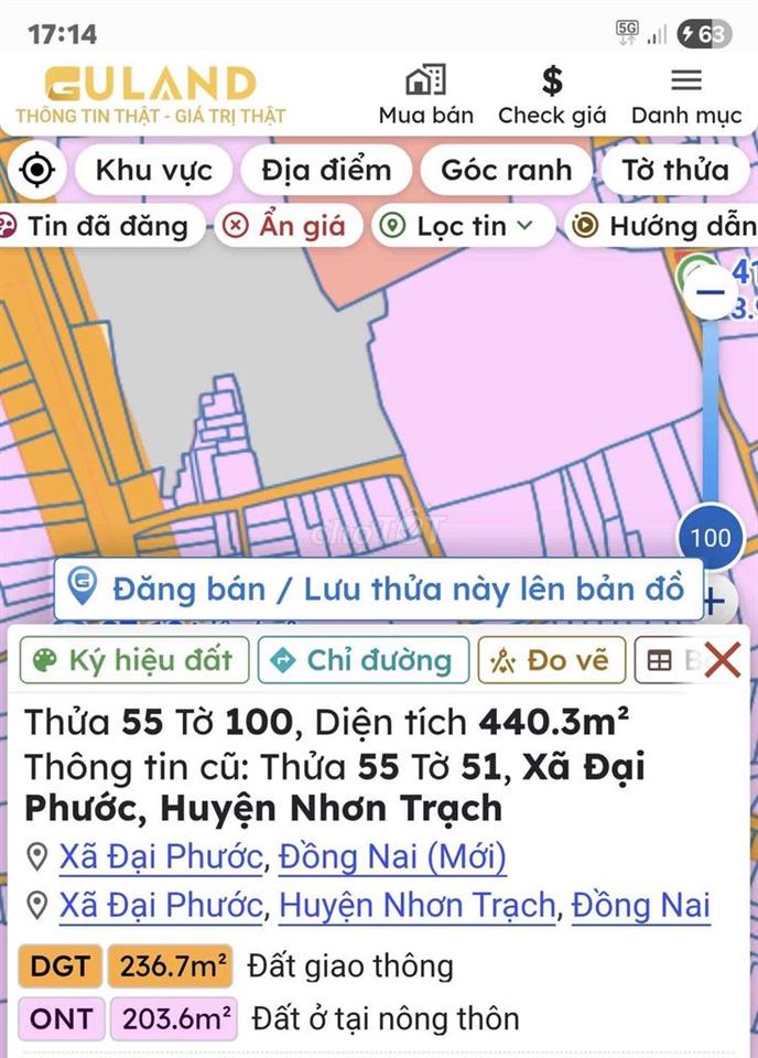 Đất nền full thổ cư Nhơn Trạch - Đồng Nai