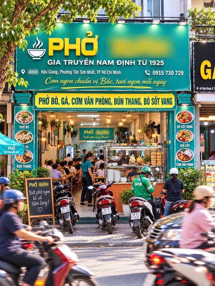 Sang gấp quán phở, cơm văn phòng cạnh sân bay Tân Sơn Nhất