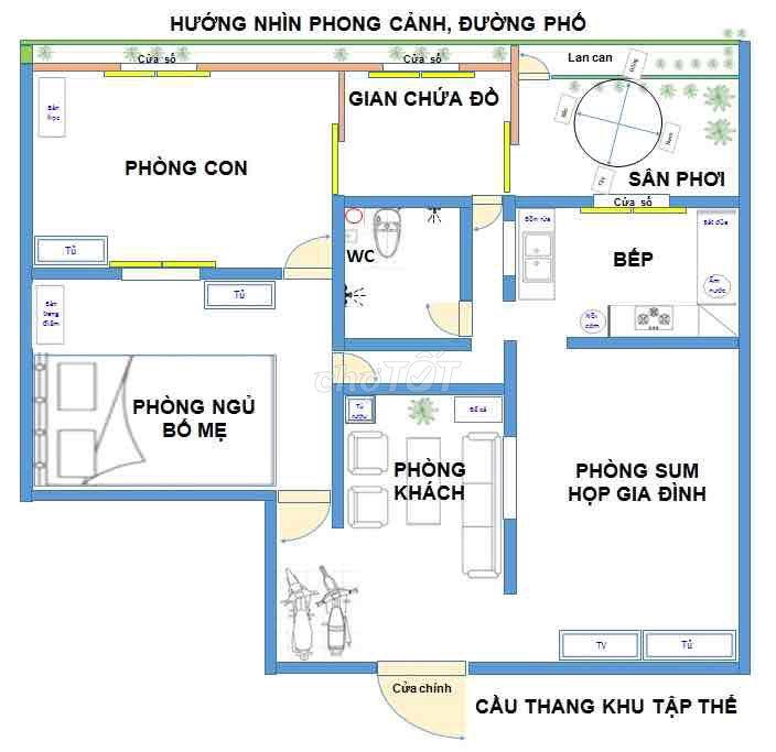 Cho thuê căn hộ, ưu tiên gia đình