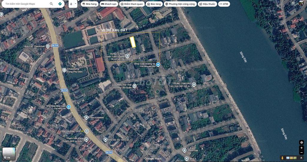 Bán đất nền ven sông Đáy - Khu đô thị Tiến Lộc