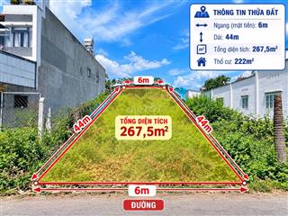GIẢM GIÁ BÁN GẤP-ĐẤT KHU VIỆT KIỀU,TÂN THÔNG HỘI,CỦ CHI-267,5M2-435TR