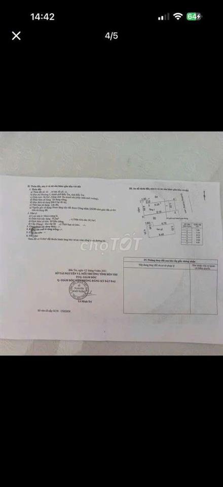 Bán gấp Nhà mặt tiền Phường 5 1 Trệt 1 lầu 