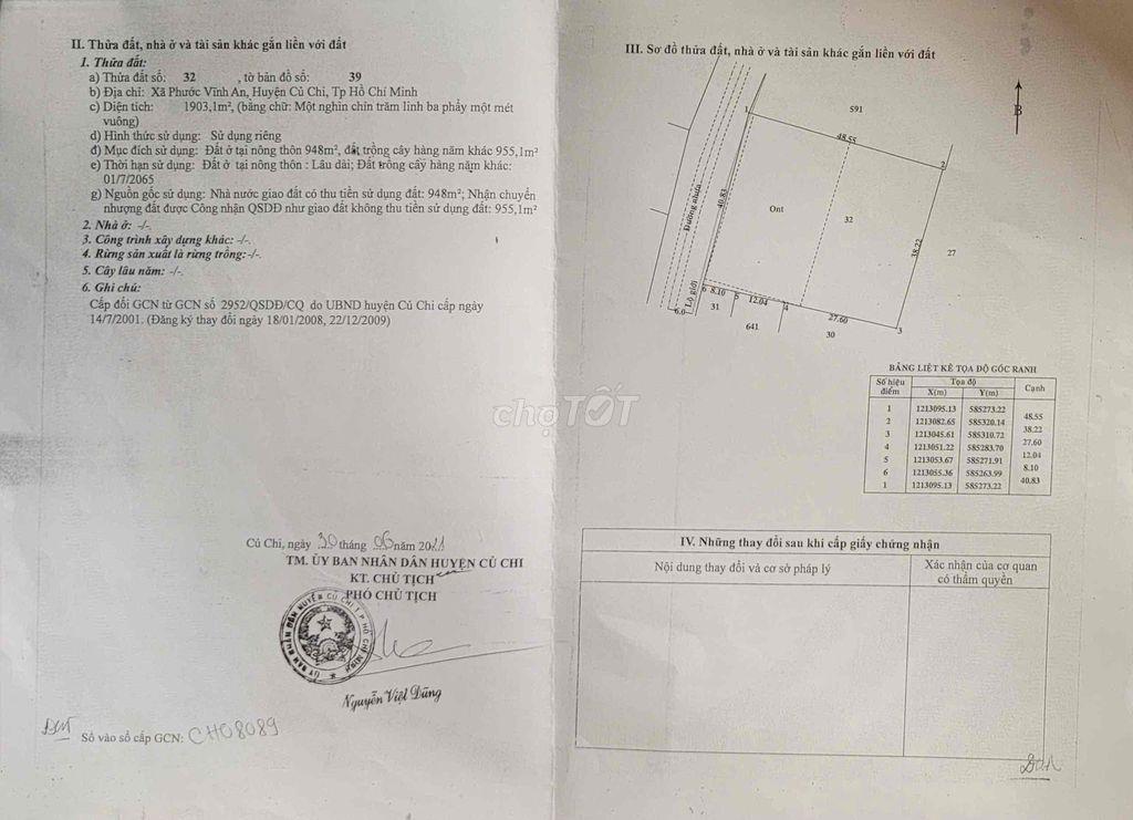 BÁN ĐẤT CỦ ĐẤT