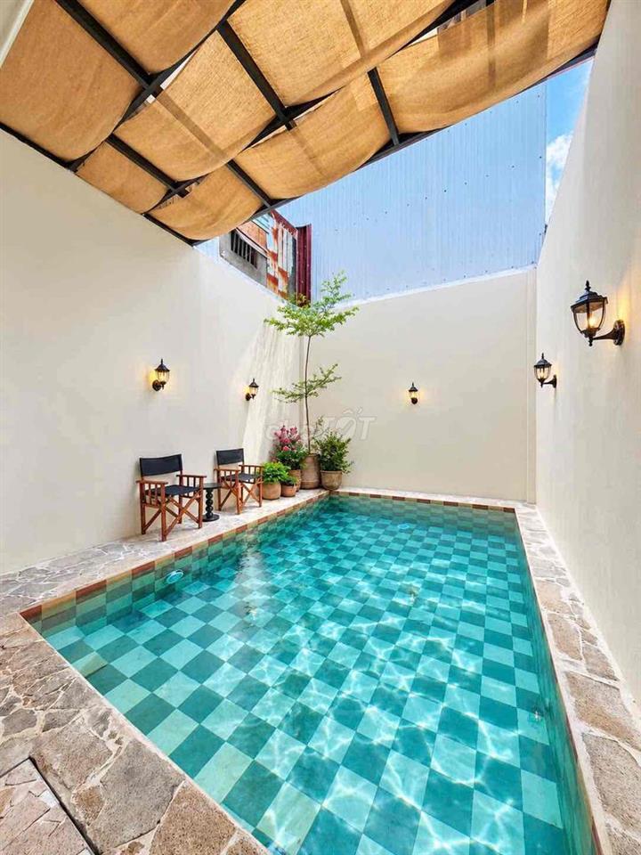 cho thuê nhà đẹp có hồ bơi hà huy tập