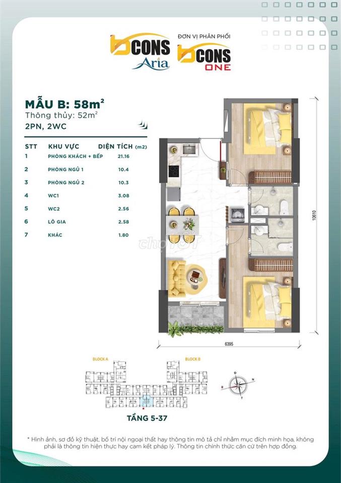 Căn hộ Bcons Aria - Chỉ 120 triệu nhận nhà, miễn gốc + lãi 24 tháng