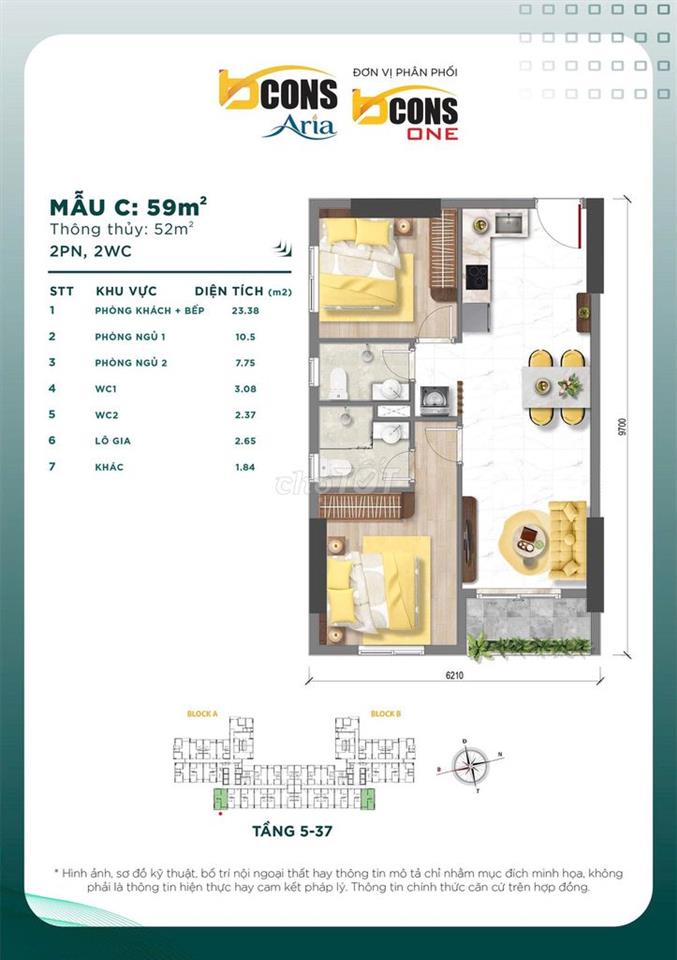 Căn hộ Bcons Aria - Chỉ 120 triệu nhận nhà, miễn gốc + lãi 24 tháng