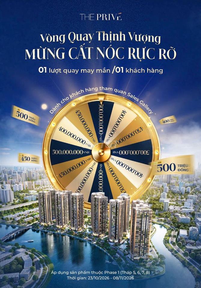 SỞ HỮU CĂN HỘ HẠNG SANG THE PRIVÉ VỚI GIÁ CHƯA TỪNG CÓ!