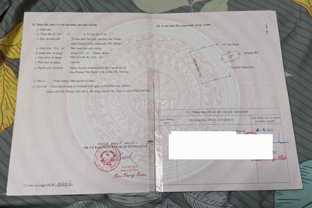 Bán Đất nhà 3 tầng