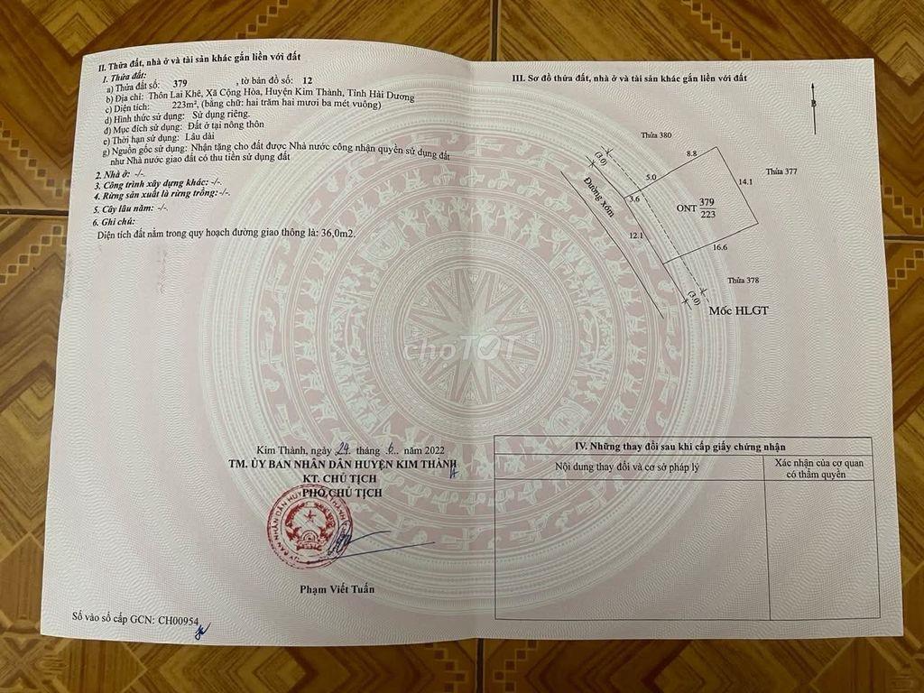 Bán đất thổ cư