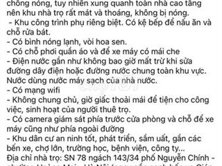 Cho thuê nhà trọ