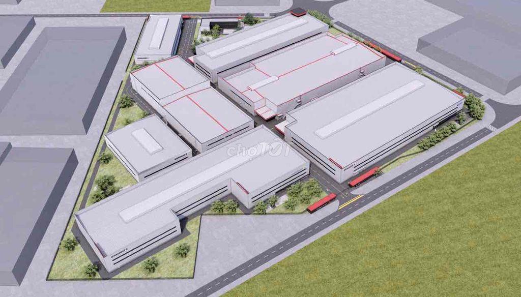 cho thuê kho xưởng KCN TÂN ĐÔ ĐỨC HOÀ 14.000m2 giá 3,8 USD/m2 mới 100%