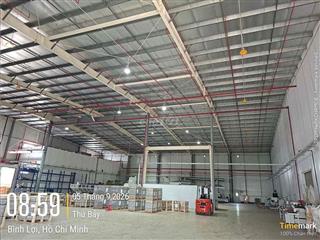 cho thuê kho xưởng KCN Tân Đô Đức Hoà DT 2000m2 giá 200tr pccc tự đông