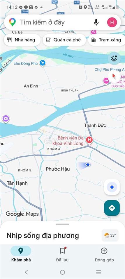  đất  gần đến phạm hùng , cầu ông me phương 4