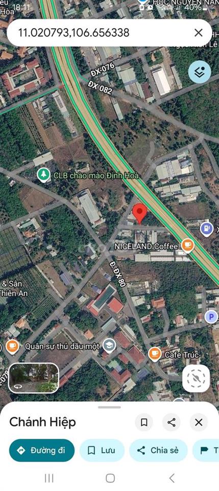 Bán đất định hòa 