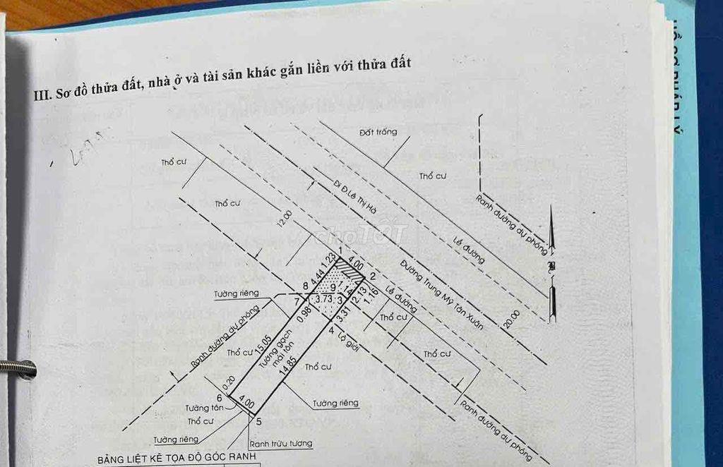 Bán nhà mặt tiền Hóc Môn