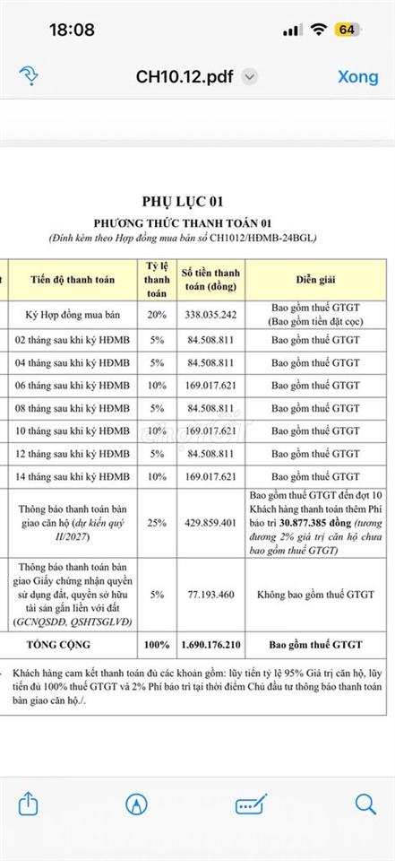 Bán căn 1PN Bcons Asahi bao thuế phí nếu cọc mua trước 15/10/2026