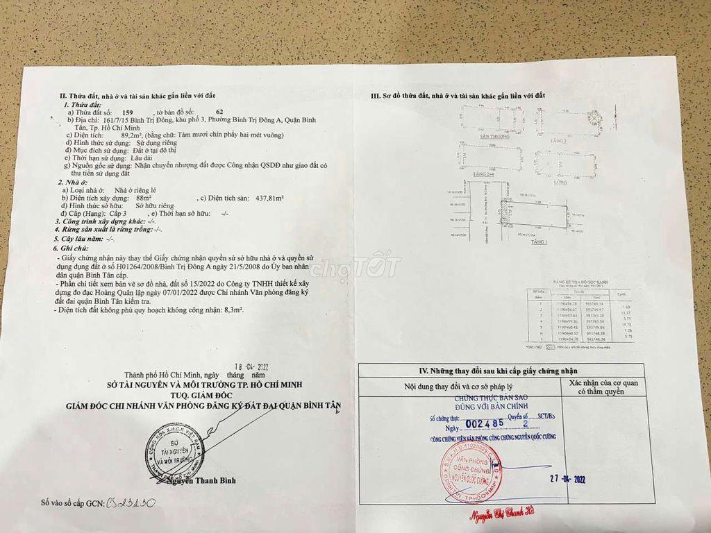 🛑Hàng Hot 4 Lầu có Thang Máy (6*17m) Bình Trị Đông