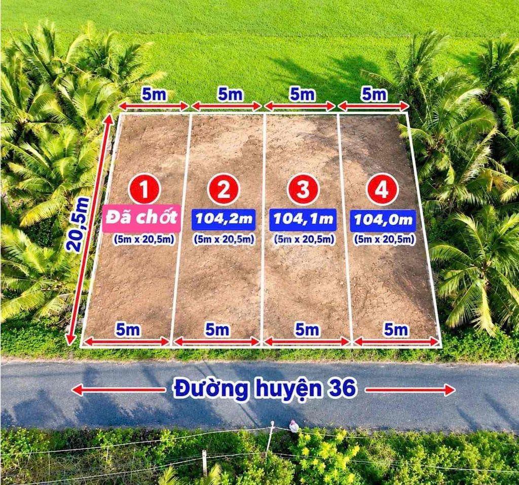 Bán Đất Mặt Tiền Đường Huyện 36 Giá Rẻ