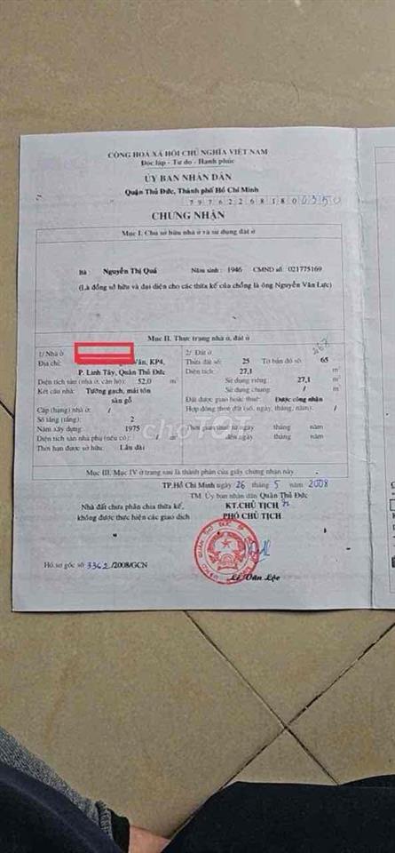 BÁN NHÀ GIÁ CỰC RẺ SÁT ĐƯỜNG TÔ NGỌC VÂN THỦ ĐỨC
