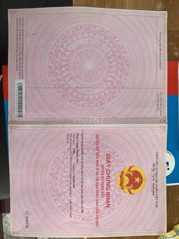 CC cần bán đất MT Tl7 Thái Mỹ CC