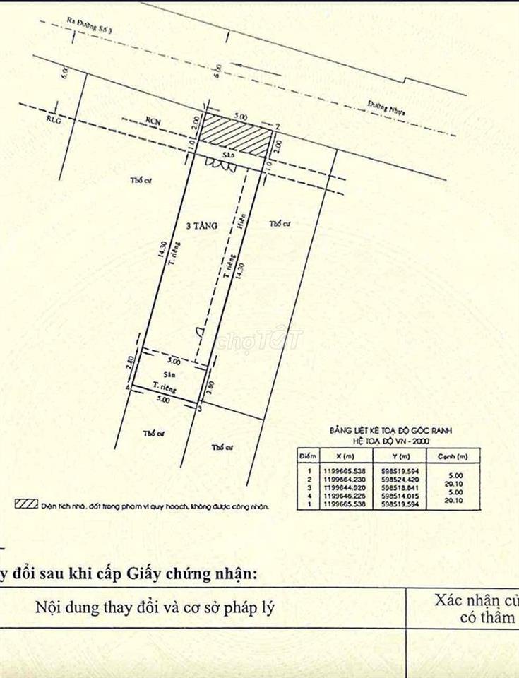 Bán hoặc cho thuê nhà 3 tầng 5x20 hẻm oto 7m thông tứ phía
