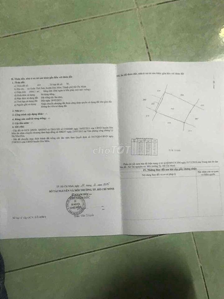 Cần Bán Đất 2400m2