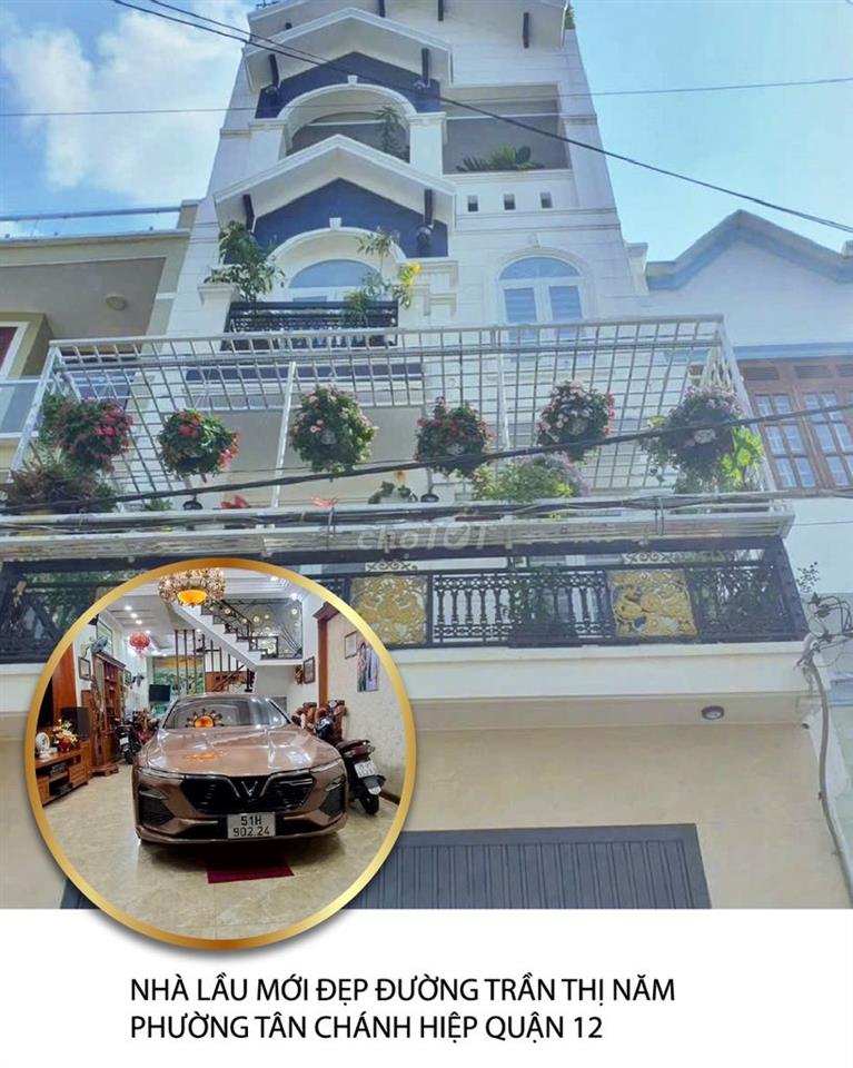 BÁN NHÀ PHỐ 5 TẦNG MỚI ĐẸP ĐƯỜNG TRẦN THỊ NĂM P. TÂN CHÁNH HIỆP Q12