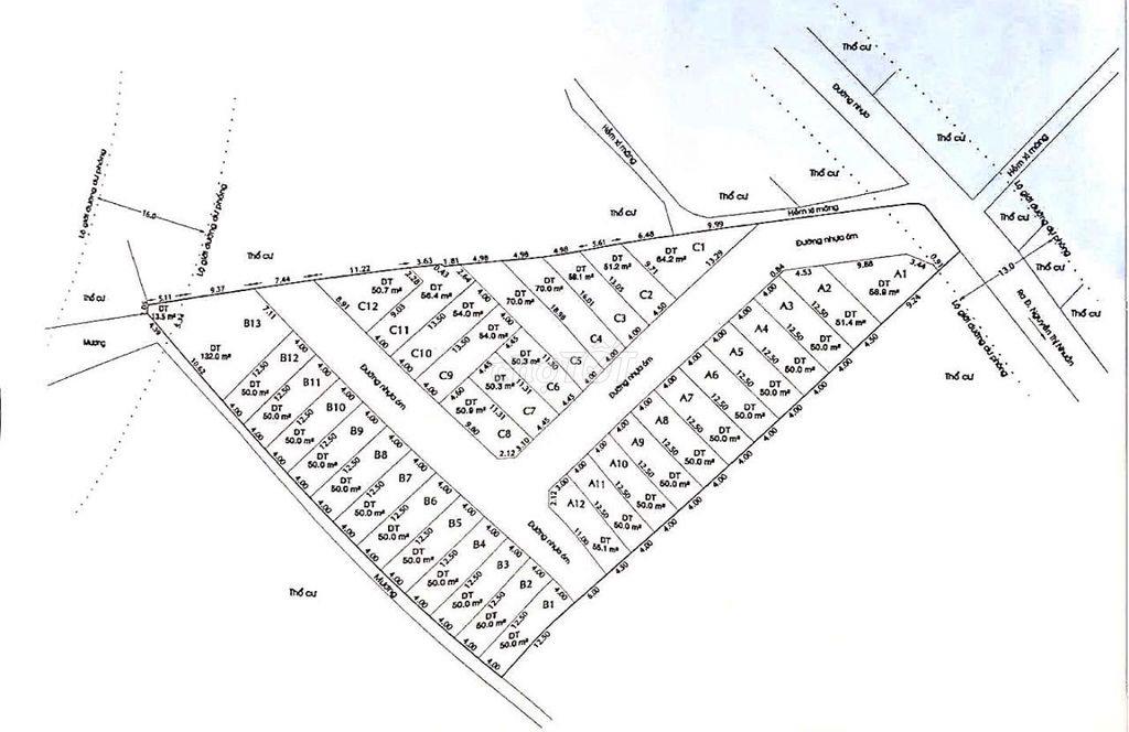 Đất thổ cư đường nhựa 6m, 70m2, Sổ hồng riêng, cách cầu Sắt chỉ 5 phút