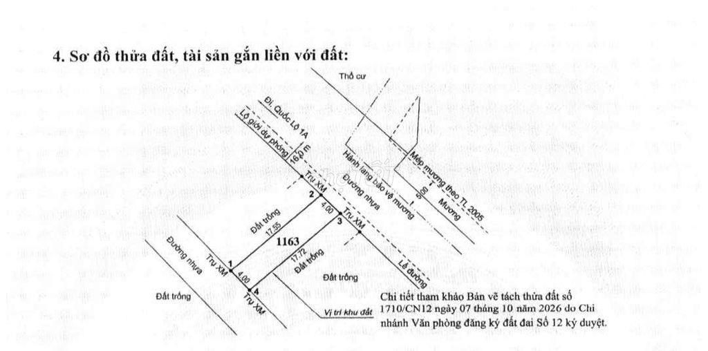 NỀN SỐ 13, ĐƯỜNG 16M, DT 70M2, KDC HIỆN HỮU, SỔ HỒNG RIÊNG