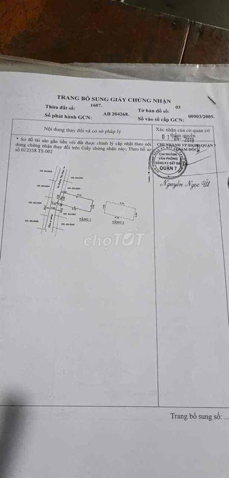 chính chủ bán nhà 391/36/5 huỳnh tấn phát, sổ hồng riêng