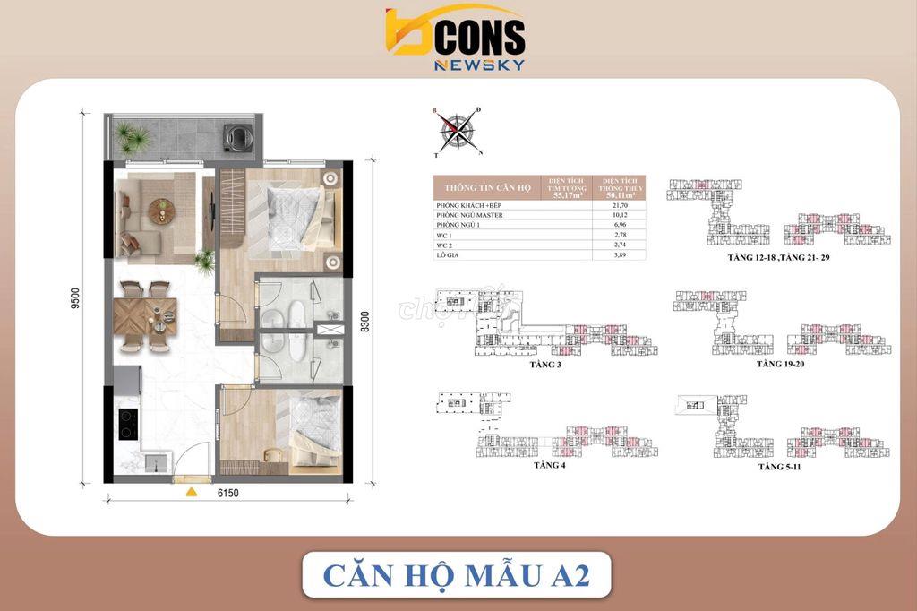 Chính chủ_ sang nhượng gấp_Bcons NewSky- TẶNG 1 CHỈ VÀNG-BỚT LỘC
