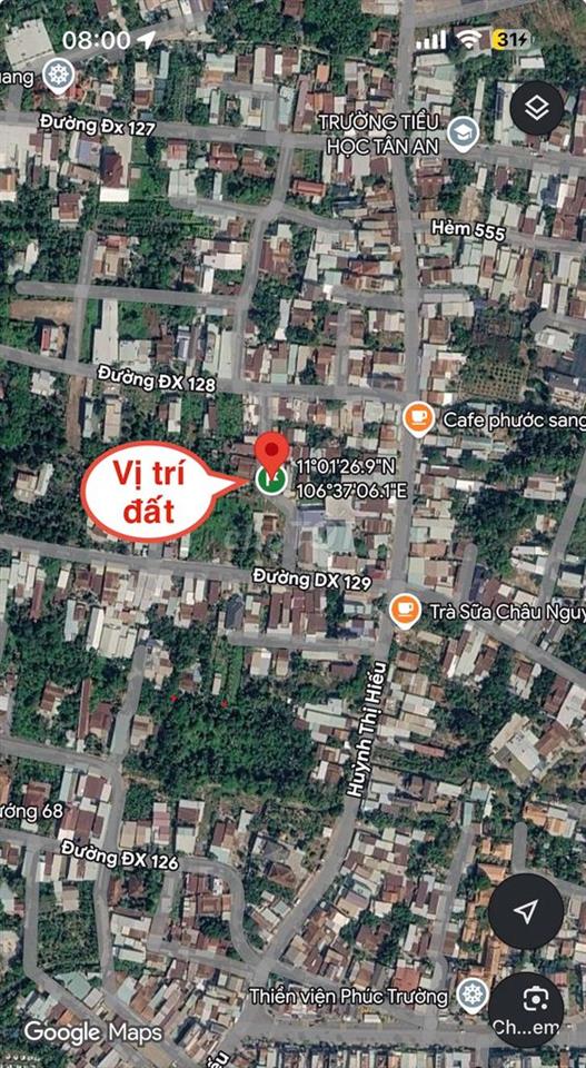Đất Phú An, Bến Cát, gần chợ, khu dân địa phương, lô góc 2 mặt tiền