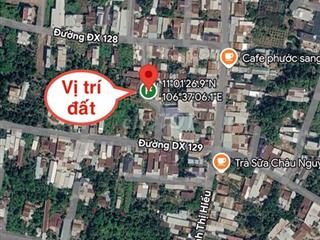 Đất Phú An, Bến Cát, gần chợ, khu dân địa phương, lô góc 2 mặt tiền