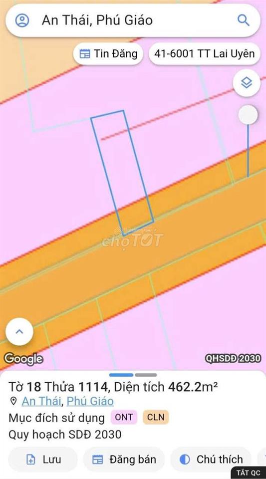 Chính chủ bán nhà đất mặt tiền DH507 xã An Thái, Phú Giáo cũ.
