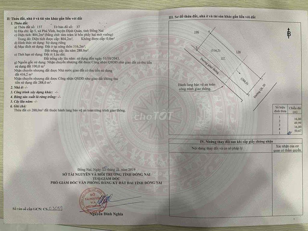 🔥 CHÍNH CHỦ BÁN ĐẤT 2 MẶT TIỀN – QL20, ĐỊNH QUÁN