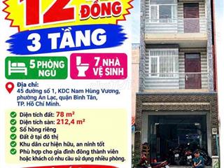 🏡  BÁN NHÀ MẶT TIỀN 45 ĐƯỜNG SỐ 1 - KDC NAM HÙNG VƯƠNG, BÌNH TÂN  💰 Gi
