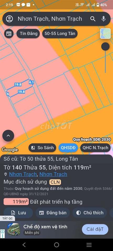 bán đất lý thái tổ long tân