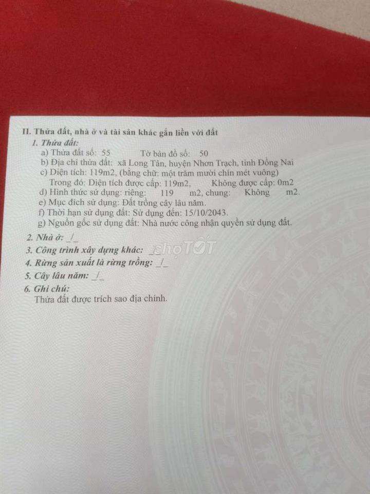 bán đất lý thái tổ long tân