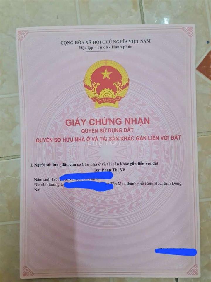 ĐẤT ĐỒNG NAI P.Biên Hòa khu tái định cư