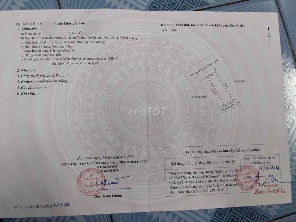 Chính chủ bán lô đất