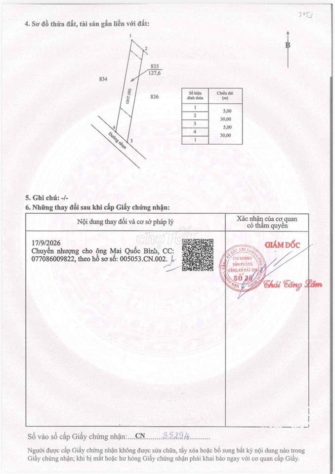 Đất Chính chủ cần bán