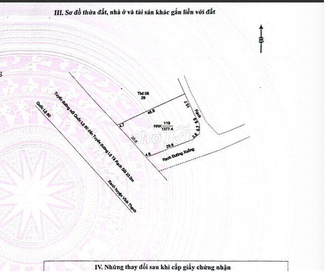 BÁN,CHO THUÊ LÂU DÀI 8.756,9 M² MẶT TIỀN ĐƯỜNG NỐI QL80 CẦN THƠ