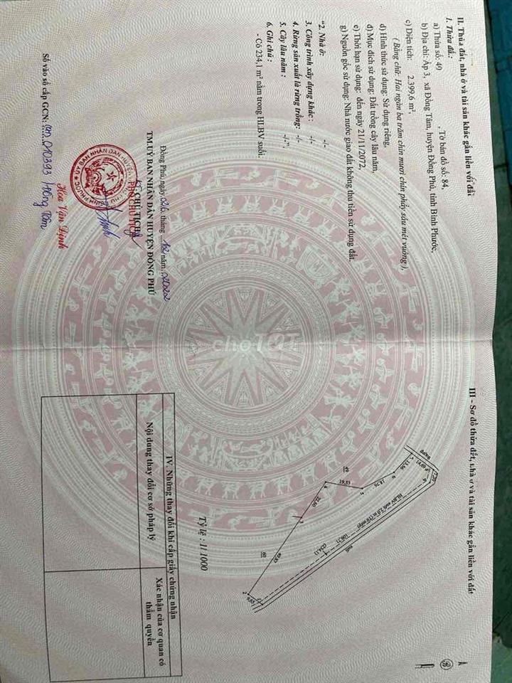 cần bán gấp đất Bình Phước