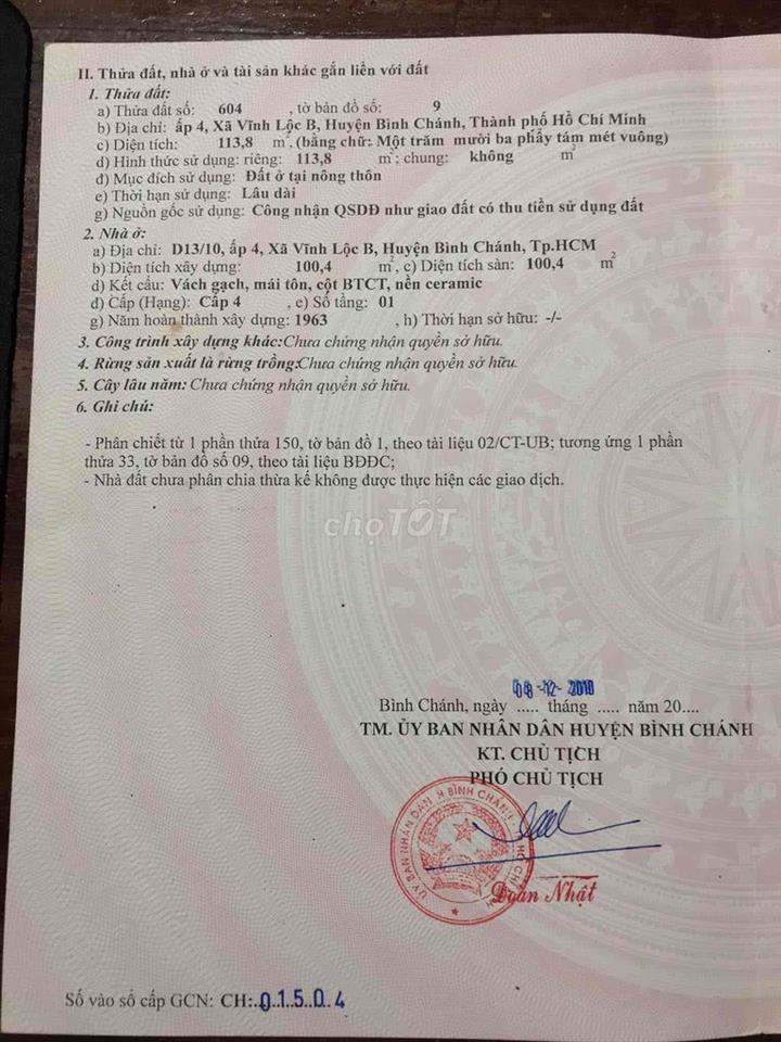 chính chủ cần bán nhà cấp 4 5.8/19