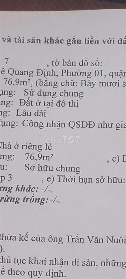 Nhà mặt tiền đường Lê Quang Định